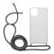 Διάφανη θήκη Crossbody Inos για το iPhone 11 με Γκρι κορδόνι