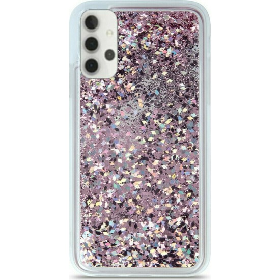 Back Case Liquid Sparkle TPU Samsung A02S Μωβ Back Case Liquid Sparkle TPU Samsung A02S Μωβ