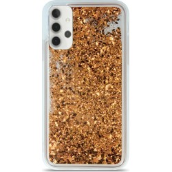 Back Case Liquid Sparkle TPU Samsung A02S Χρυσό Back Case Liquid Sparkle TPU Samsung A02S Χρυσό