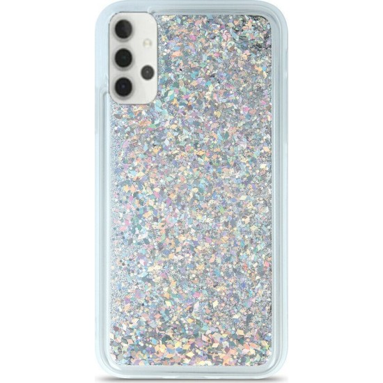 Back Case Liquid Sparkle TPU Samsung A32 4G Ασημί
