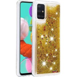 Back Case Liquid Sparkle TPU Samsung A51 Χρυσό