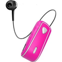 Celly Bluetooth Retractable Earphone Headset Ροζ
