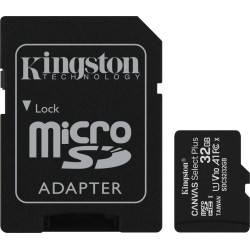 Kingston SDCS2/32GB CANVAS SELECT Plus 32GB Micro SDHC 100R A1 C10 CARD + SD Adapter
