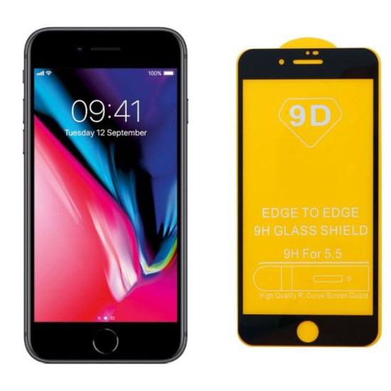 IDOL 1991 Προστατευτικό τζαμάκι Tempered glass iPhone 8 / 7 Plus 5.5" 9H 0.25mm 9D Full Glue S