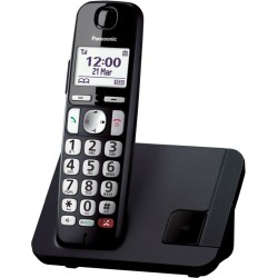 Panasonic Cordless KX-TGE250JTB Black EU (Με αποκλεισμό κλήσεων και υποδοχή Hands Free)