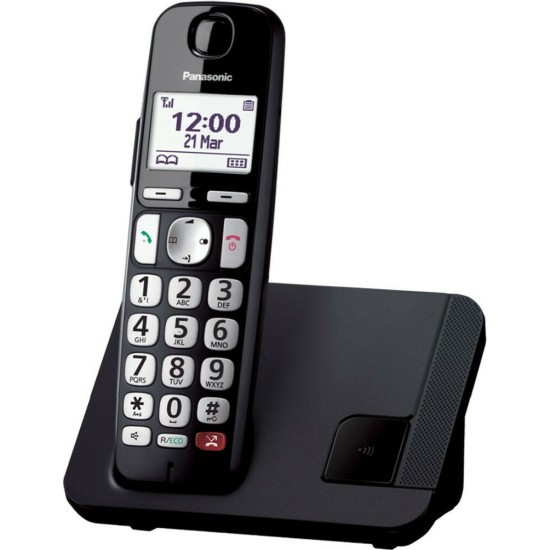 Panasonic Cordless KX-TGE250JTB Black EU (Με αποκλεισμό κλήσεων και υποδοχή Hands Free)
