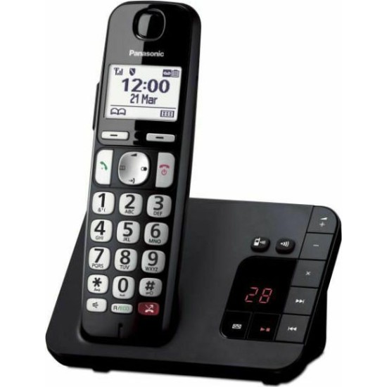 Panasonic Cordless KX-TGE260JTB,(αυτόματο τηλεφωνητή) Με αποκλεισμό κλήσεων και υποδοχή Hands Free,