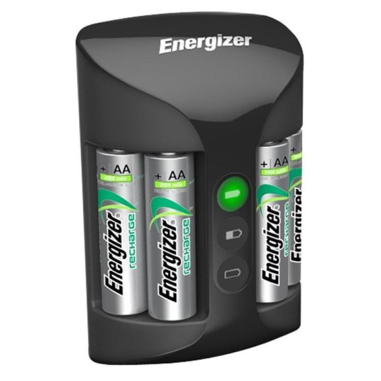 Φορτιστής Energizer + 4 Μπαταρίες AA 2000ma
