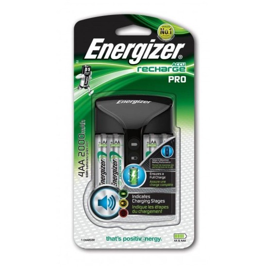 Φορτιστής Energizer + 4 Μπαταρίες AA 2000ma
