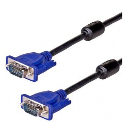 Powertech Καλώδιο VGA M-M CAB-G033, Full HD, 2x ferrites, 1.5m, Μαύρο