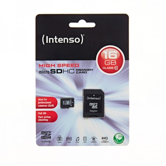 Intenso Micro SD 16 GB Class 10 + ADAPT