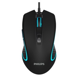 Philips ενσύρματο Gaming ποντίκι SPK9413, 6400DPI, 6 πλήκτρα, Μαύρο
