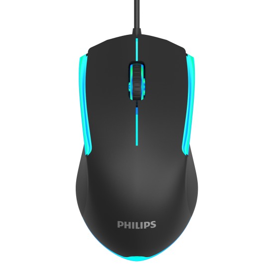 Philips ενσύρματο Gaming ποντίκι SPK9314, 1200DPI, 3 πλήκτρα, Μαύρο