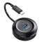 Usams USB Type-C hub SJ415 USB 3.0, 1x USB 3.0, 3x USB 2.0, 1m, Μαύρο