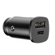 Baseus Square Metal USB-C + USB-A 30W PPS Car Charger (PD3.0 / QC4.0) Μαύρο