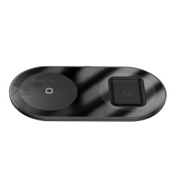 Baseus διπλός ασύρματος φορτιστής Simple WXJK-01, USB Type-C, 15W Μαύρο