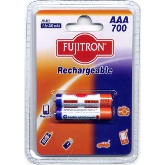Fujitron επαναφορτιζόμενες μπαταρίες Ni-MH ΑΑΑ 1.2V 700mAh (2 Τεμάχια)