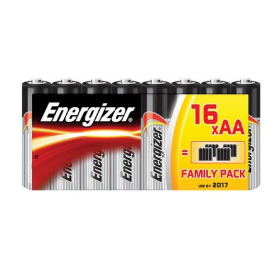 Energizer αλκαλικές μπαταρίες AA LR06 (16 τεμάχια)