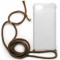 Διάφανη θήκη Crossbody Inos για τα iPhone 7/ 8 SE (2020) με καφέ κορδόνι
