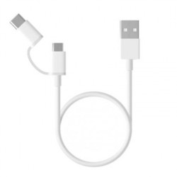 Xiaomi Mi 2In1 USB Cable (Micro USB to Type C) 1m Λευκό