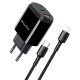 Awei φορτιστής τοίχου με καλώδιο PD2, USB + Type-C, 20W, Μαύρο
