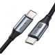 Cabletime καλώδιο USB Type-C C160, PD100W, USB 2.0, 5A, 2m, Μαύρο