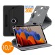 10.1 Inch Rotating Universal Tablet Leather Cover Μαύρο
