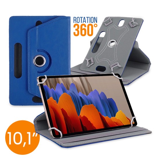 10.1 Inch Rotating Universal Tablet Leather Cover Μπλε