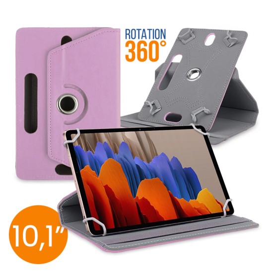 10.1 Inch Rotating Universal Tablet Leather Cover Ροζ