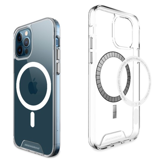 Rockrose θήκη Mirror Mag για iPhone 12 Pro Max, με μαγνήτες, Διάφανο