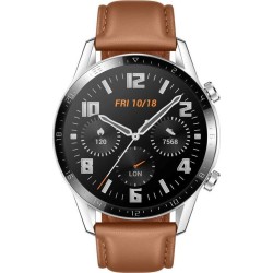 Huawei Watch GT 2 46mm με δερμάτινο λουράκι Καφέ