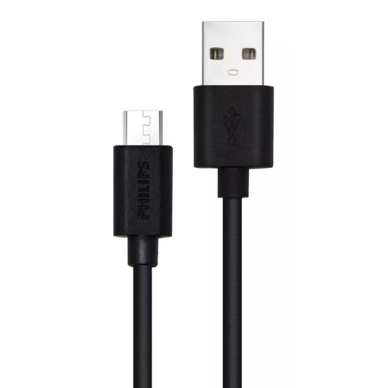 Philips καλώδιο USB σε Micro USB DLC3104U-00, 1.2m, Μαύρο