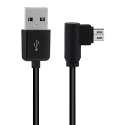 Powertech Καλώδιο USB 2.0 σε USB Micro 90°, Dual Easy USB, 3m, Μαύρο