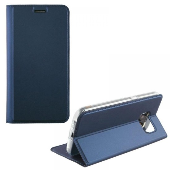 IDOL 1991 Θήκη ZTE Blade V8 Mini 5.0" Prime Book Magnet Stand Σκούρο Μπλε