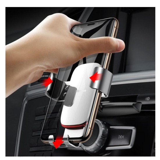 Baseus βάση CD αυτοκινήτου Gravity Car Mount SUYL-J0S, Ασημί