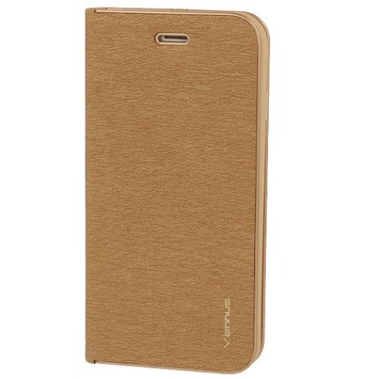 Vennus Book Case with frame for Xiaomi Redmi Note 10 5G gold