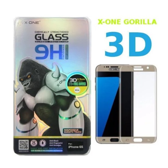 Προστατευτικό τζαμάκι Tempered glass Full Face X για Samsung S7 Χρυσό