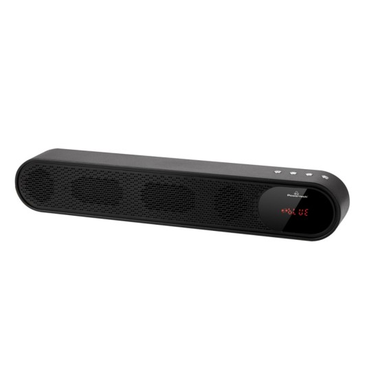 POWERTECH soundbar PT-986, 2x 5W RMS, TWS, FM, 1200mAh, μαύρο