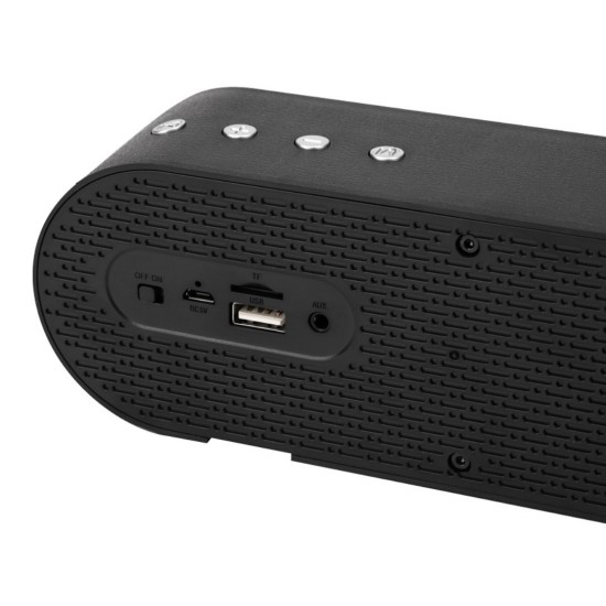 POWERTECH soundbar PT-986, 2x 5W RMS, TWS, FM, 1200mAh, μαύρο