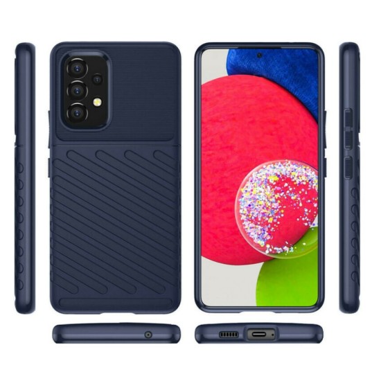 Thunder Case Flexible Tough Rugged Cover TPU Θήκη για Samsung Galaxy A53 5G μπλε