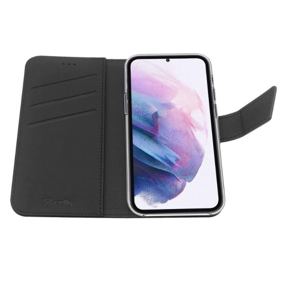 Celly Wally Book Case Samsung S22 Plus Μαύρο