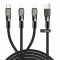 Joyroom 3in1 USB cable - Lightning / Lightning / USB Type C 3,5A 480 Mbps 1,3m Μαύρο