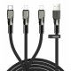 Joyroom 3in1 USB cable - Lightning / Lightning / USB Type C 3,5A 480 Mbps 1,3m Μαύρο