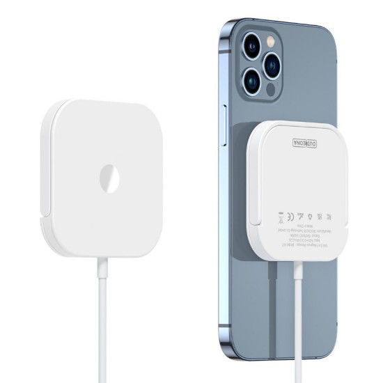 Duzzona 3in1 universal wireless charger  Qi, MagSafe15W W7 Λευκό
