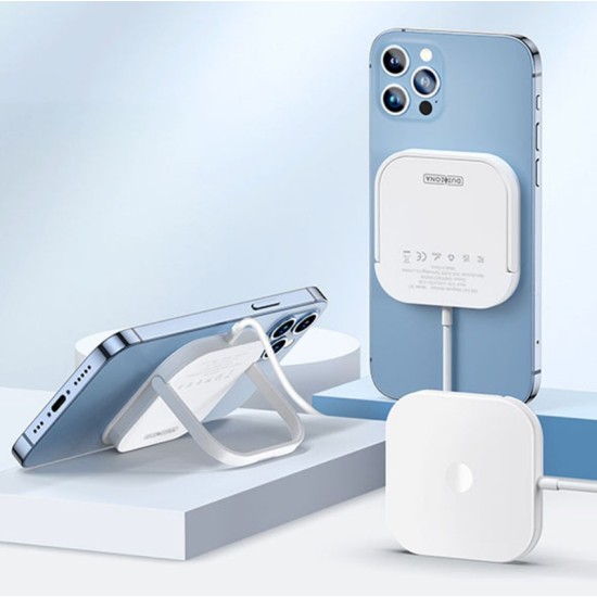 Duzzona 3in1 universal wireless charger  Qi, MagSafe15W W7 Λευκό