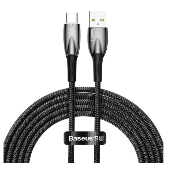 Baseus Glimmer Series Fast Charging Cable USB-A - USB-C 100W 480Mbps 2m Μαύρο