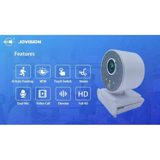 JOVISION AI web κάμερα HD820U, auto tracking, USB, Full HD, WDR, λευκή JOVISION AI web κάμερα HD820U, auto tracking, USB, Full HD, WDR, λευκή