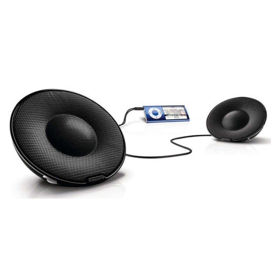 PHILIPS Φορητό παθητικό ηχείο SBP1120/10, 2.0 Channel, 3.5mm jack, Black