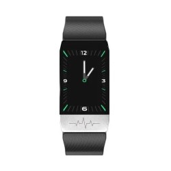 Ksix Fitness Band HR με θερμόμετρο και Παλμογράφο Μαύρο