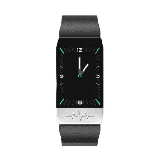 Ksix Fitness Band HR με θερμόμετρο και Παλμογράφο Μαύρο